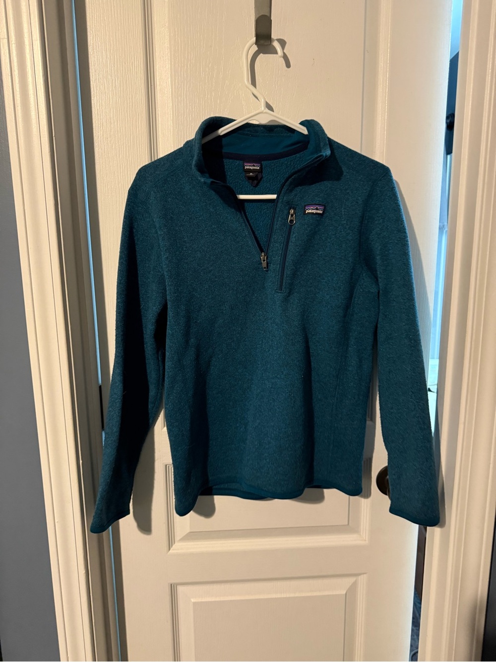 Patagonia Teal Quarter-Zip Fleece Pullover